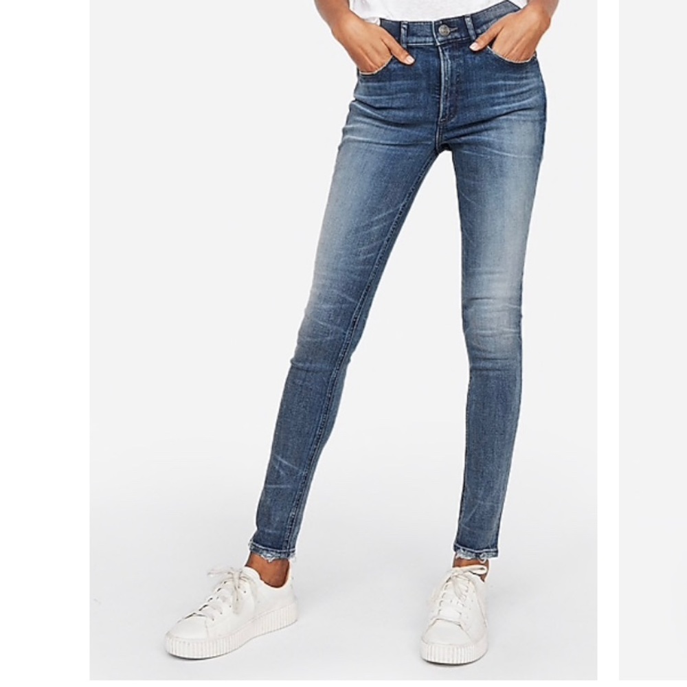 Express stretch+ denim perfect legging hi rise 12R
